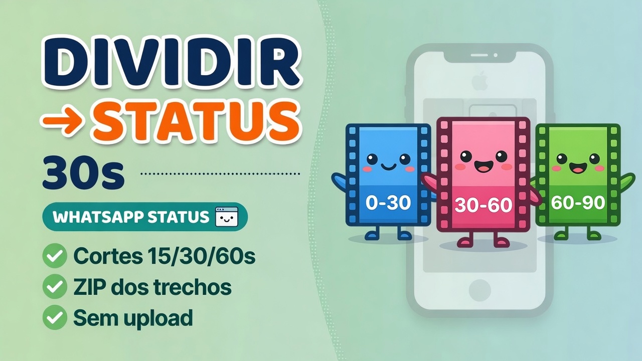 Dividir Vídeo Status WhatsApp Online - Cortes de 30 Segundos